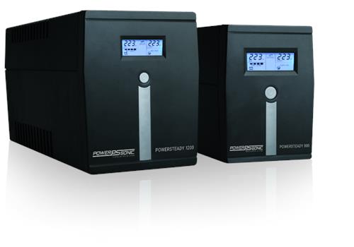 Powersonic 1000 Powersteady Series, 16A, UPS with Battery Charger, 12V 7AHx2, Tower, LCD display
